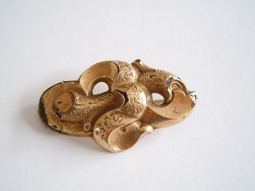 Antique gilded brooch 3 - brooch, 4.3