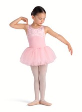 Bloch Girls Dance Tank Style Tutu Leotard Dress CL635 Callie Pink