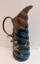 Unmarked Decorative Painted Tall Pitcher Jug