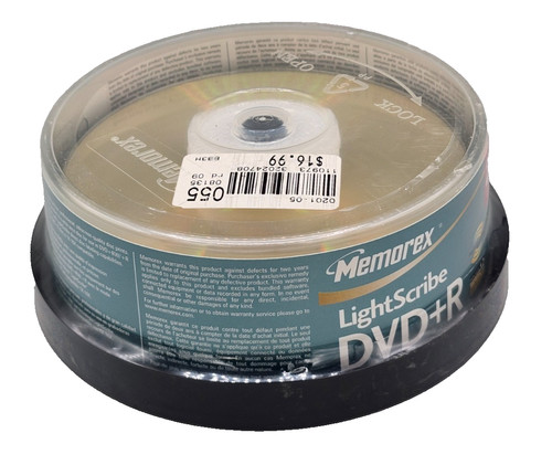 Memorex lightscribe dvd - lightscribe, dvd+r