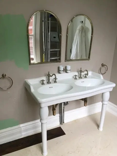 Heritage double console basin - double,