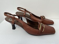 VINTAGE JOAN & DAVID CIRCA COMFORT 365 LEATHER SLING BACK HEELED SHOES SIZE UK 4