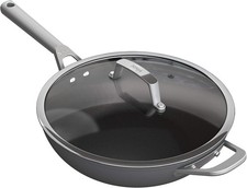Ninja C30928UK ZEROSTICK Premium Cookware 28cm Wok with Glass Lid Grey