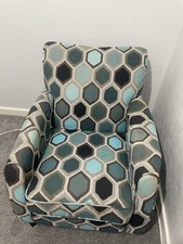 G PLAN Blue Pattern Chair