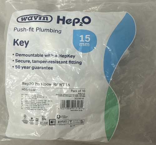 Hep2o push fit fittings - push,