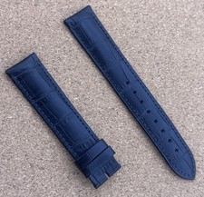 19mm Hirsch Crocodile Leather Watch Strap, Elegant And Durable Black 