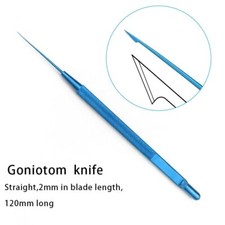1pcs Durable Titanium Ophthalmic Straight Goniotomy Knife with 2mm Blade
