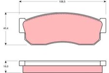 Brake Pad Set, disc brake for SUBARU NISSAN:SENTRA I,SUMO Bus,SUMO Van,