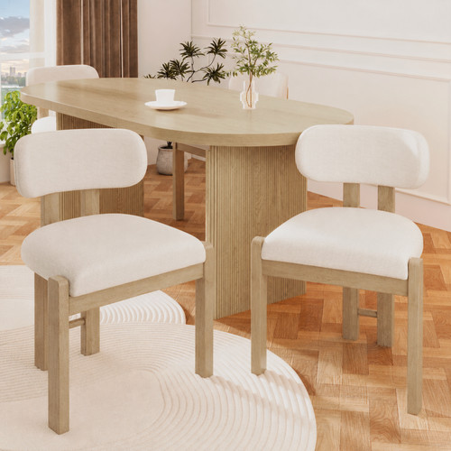 Dining chairs set solid - of, 4,