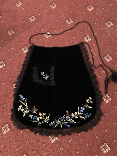 Victorian velvet apron - victorian,,