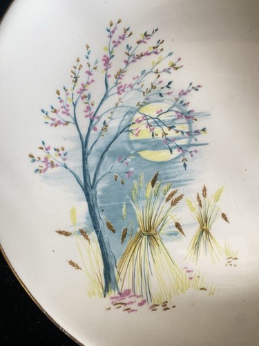 Vintage pretty side plates - side,