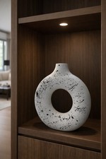Ceramic flower vase with - vase,