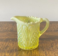 Antique Davidson Yellow Pearline  Vaseline UV Glass William and Mary Jug