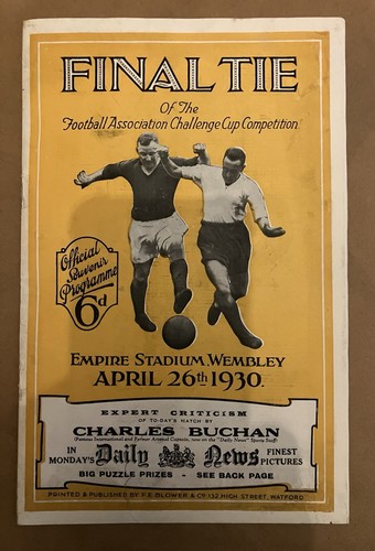 1930 cup final programme - cup,