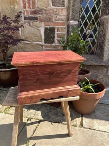 Wooden chest with lid storage - chest,