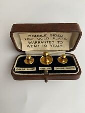 Antique 10ct Gold Plate Collar & Dress Shirt Studs