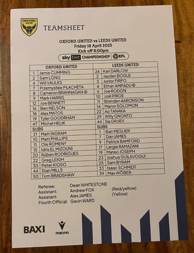 Oxford united leeds - united,