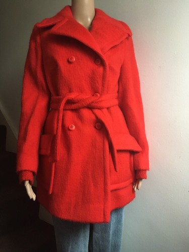Mohair wool red coat - ,