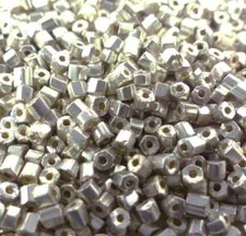 Glass Silver Beads Vintage