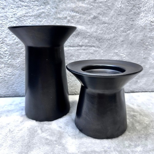 Ikea black matte candle - black,