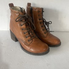 Dune London Tan Leather Zip