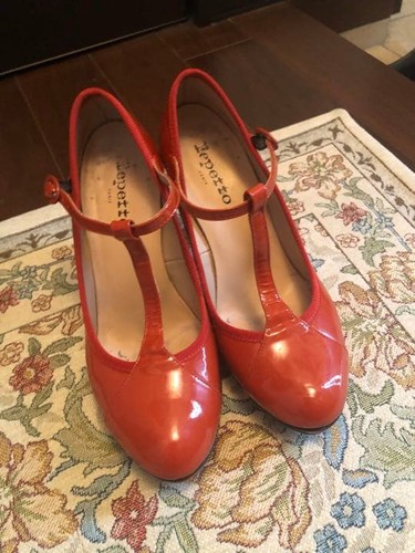 Rare repetto tstrap shoes red - rare,