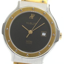 HUBLOT MDM Classic 1391.2 K18YGBezel Date Black Dial Quartz Ladies Watch_880212
