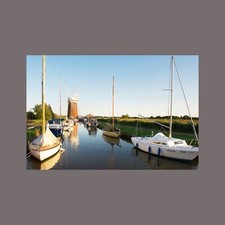 Norfolk Broads Horsey Mill Boating East Anglia Canvas Pictures Wall Art Print