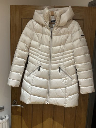 Ladies cream puffa coat - puffa, m
