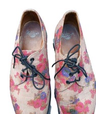 Vintage Dr Martens 2004 Canvas Floral Womens Oxford Brogues Flat Shoes UK 6 39