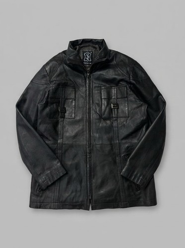 Vintage 90s black real - real, leather