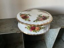 Royal Albert Old Country Roses Lidded Dressing Table Trinket Pot
