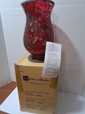 Red Mosaic Crackle Glass