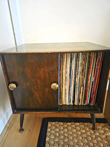 Mid century record cabinet - century,