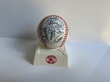 Boston Red Sox Facsimile Signed Baseball with Base