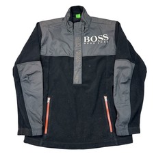 HUGO BOSS Alex Thomson Racing Fleece Jacket Black Grey Mens Large