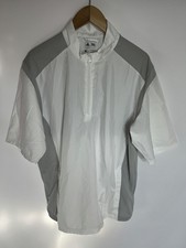 Adidas Golf Shirt Adiclub Windshirt 1/2 zip | Men's | White/Grey | Medium |