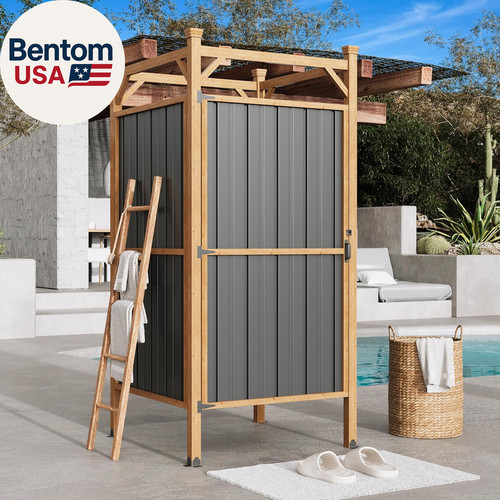 Outdoor shower enclosure with - outdoor,