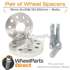 Wheel Spacers (2) & Bolts 15mm