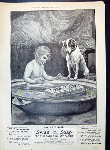 Antique old print - old, swan