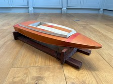 Vintage 50s/60s Scratch Built Pond Yacht with Original E.D. Sea Otter Motor 77cm