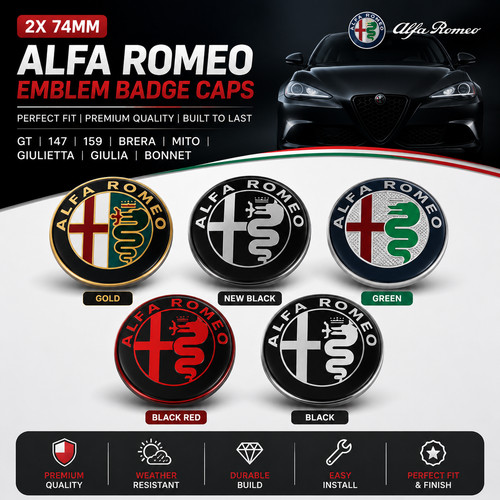 74mm alfa romeo emblem - 74mm,
