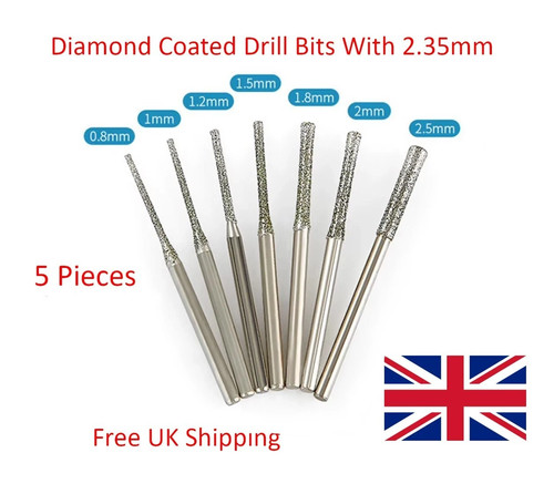 5pcs 5mm diamond coated - 5pcs, 0.8-2.5mm