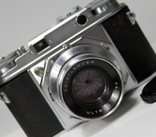 VOIGTLANDER PROMINENT Rangefinder 35mm Film Camera ULTRON 50mm f2 Lens WORKING