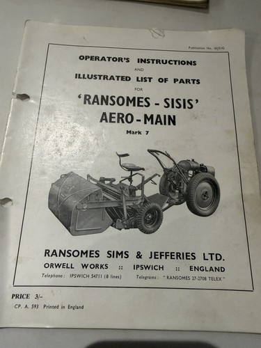 Ransomes sisis aero man - sisis, manual