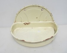 Antique Iron Sink Wash Basin Vintage Kitchen Trough Planter Enamel Old 15.5"W