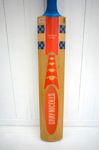 Vintage cricket bat gray - cricket,