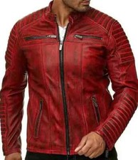 MENS REAL LEATHER JACKET CAFE