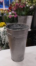 Vintage  Galvanised steel florists Flower Bucket 