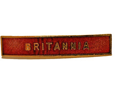 Vintage Britannia Red Locomotive Metal & Enamel Train Pin Badge